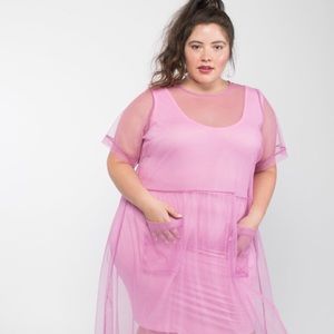 Premme Pink Mesh Dress